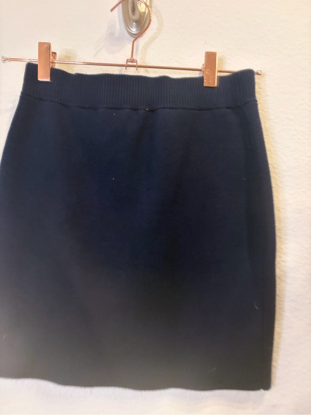 Babaton Navy Knit Pencil Skirt